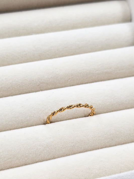 Stainless Steel Twisted Mix Ring