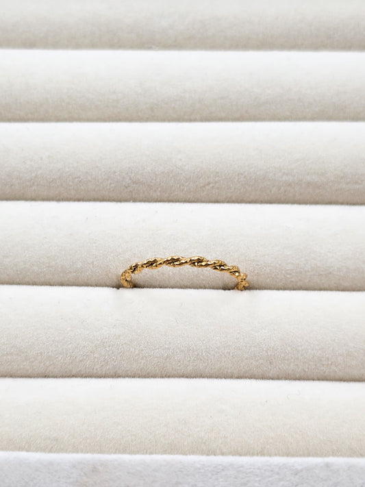 Stainless Steel Twisted Mix Ring