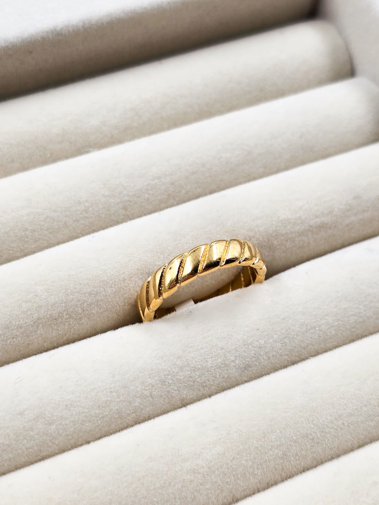 Stainless Steel Ridged Ring
