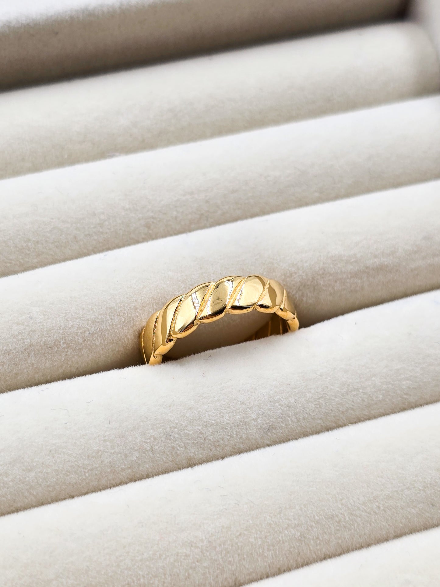 Stainless Steel Ridged Ring