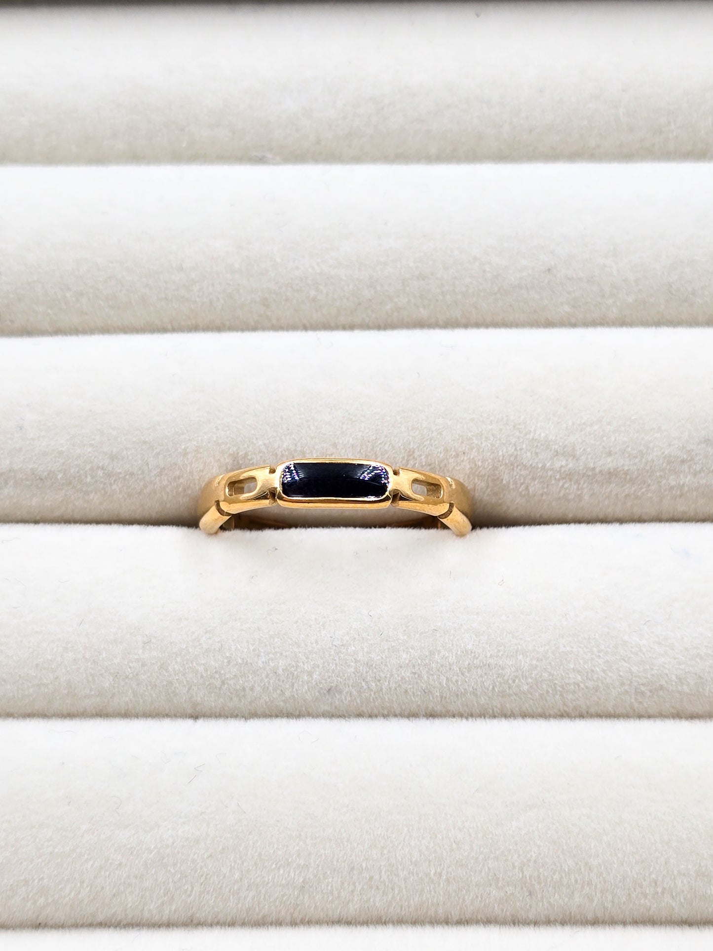 Stainless Steel Midnight Grace Ring