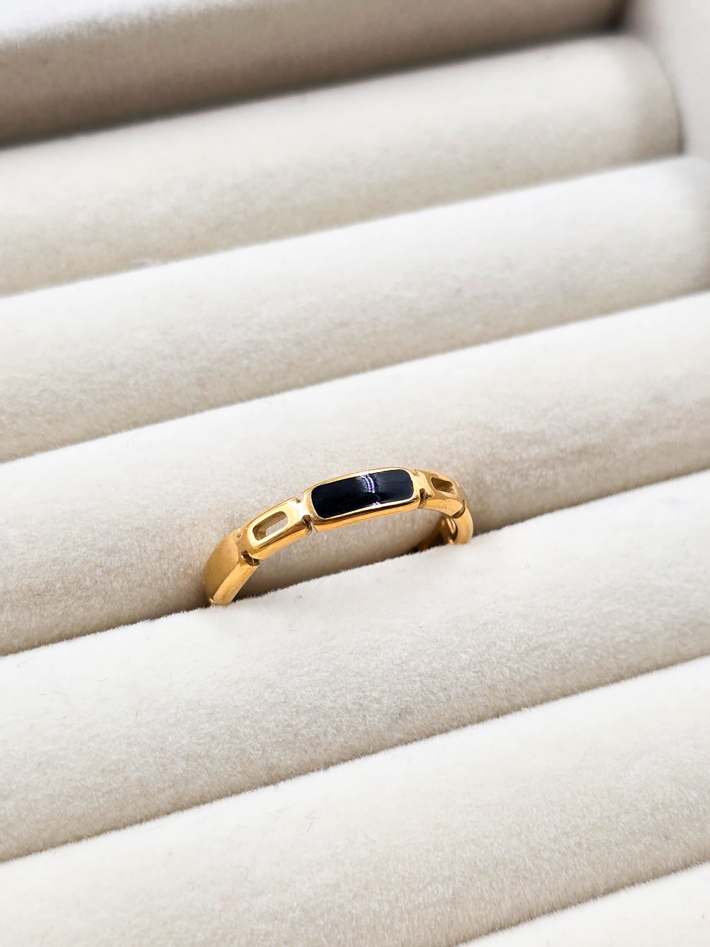 Stainless Steel Midnight Grace Ring