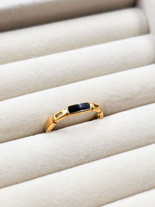 Stainless Steel Midnight Grace Ring