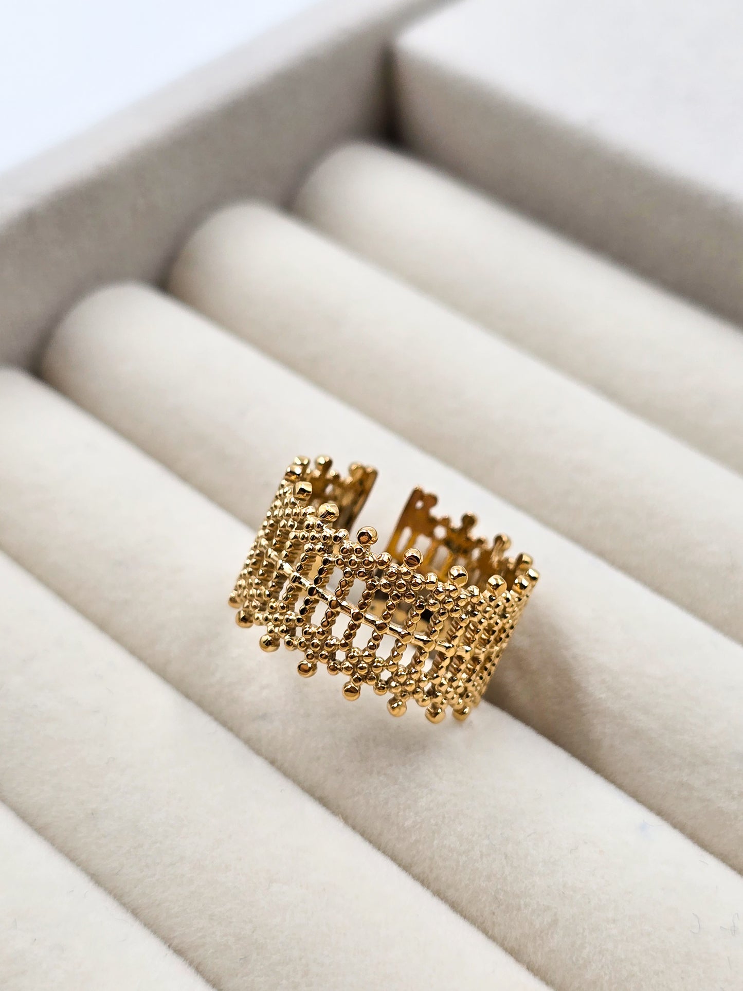 Stainless Steel Crown Ring