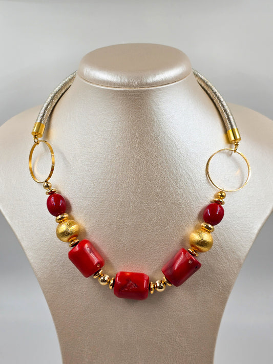 Natural Coral Stones Necklace