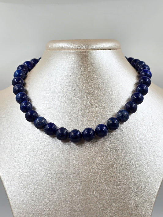 Natural Blue Stone Beaded Necklace