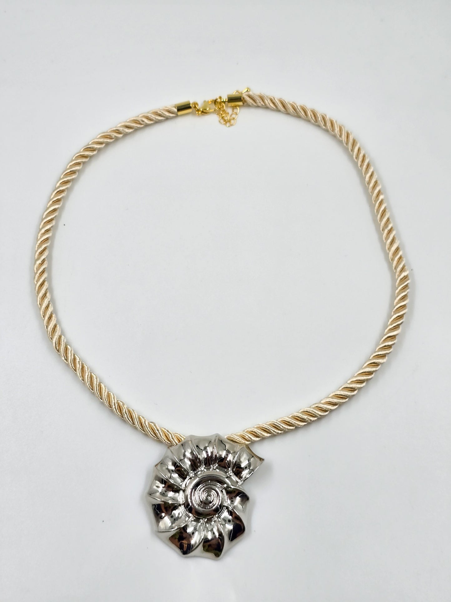 Rope Necklace with Shell Pendant