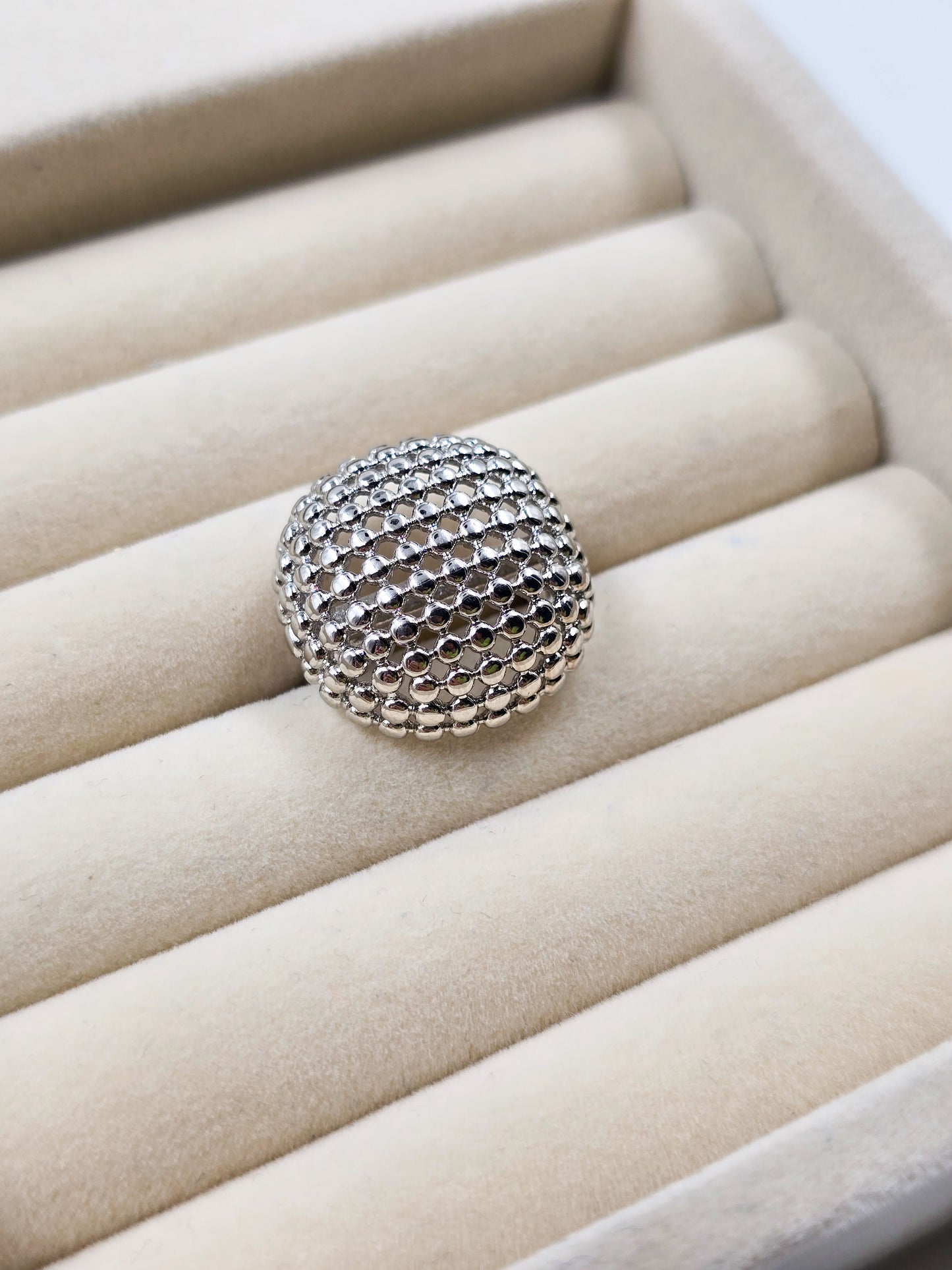 Silver Textured Ring