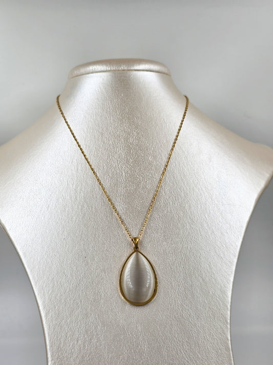 Stainless Steel Pendant Necklace and Earring Set