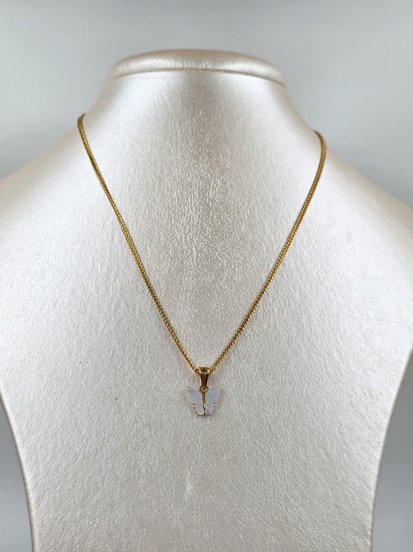 Stainless Steel Butterfly Necklace and Earring Set