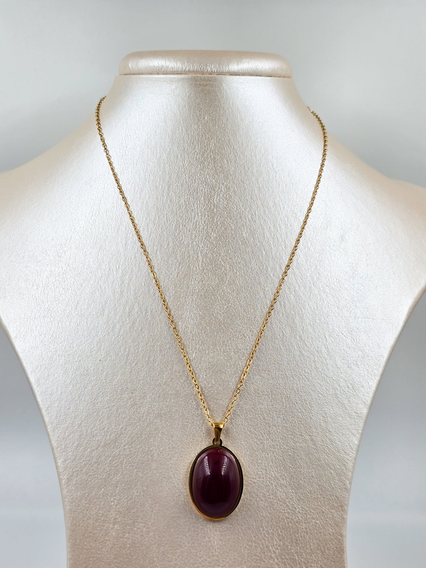 Stainless Steel Pendant Necklace and Stud Earring Set