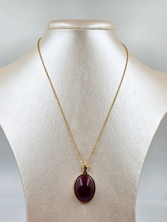 Stainless Steel Pendant Necklace and Stud Earring Set