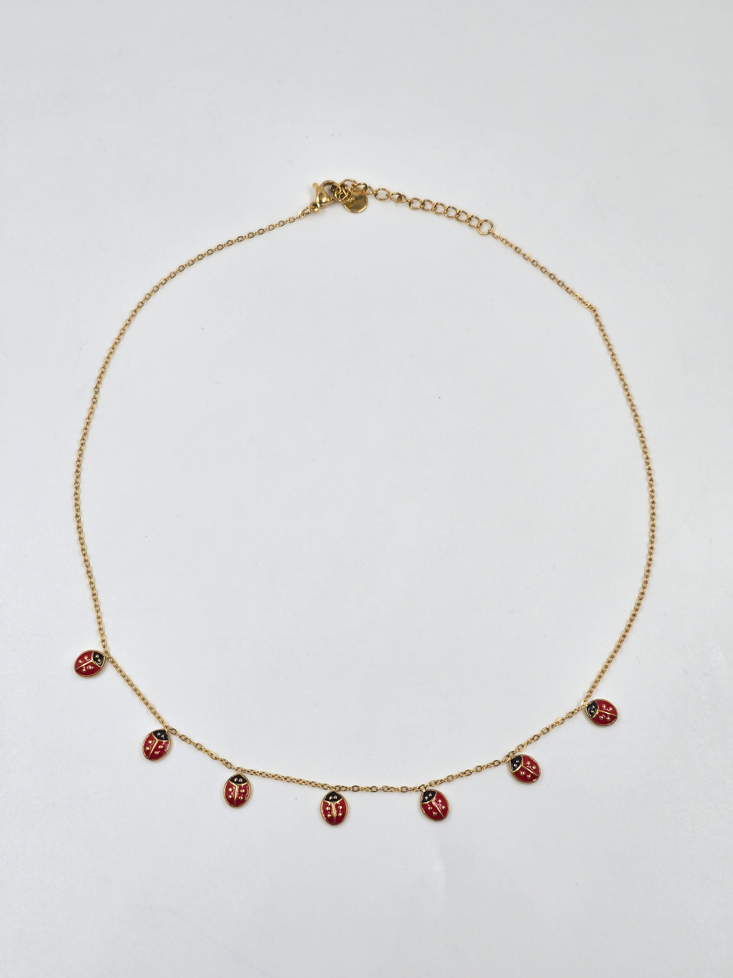Stainless Steel Lady Bug Necklace