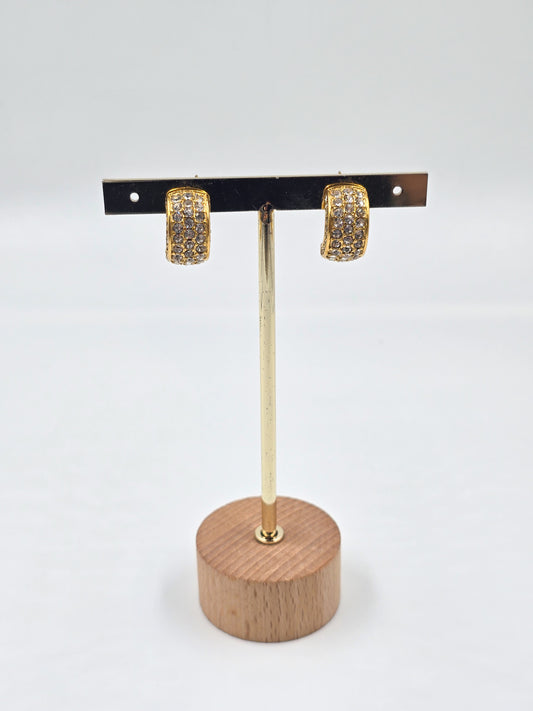 Pavé Huggie Hoop Earring