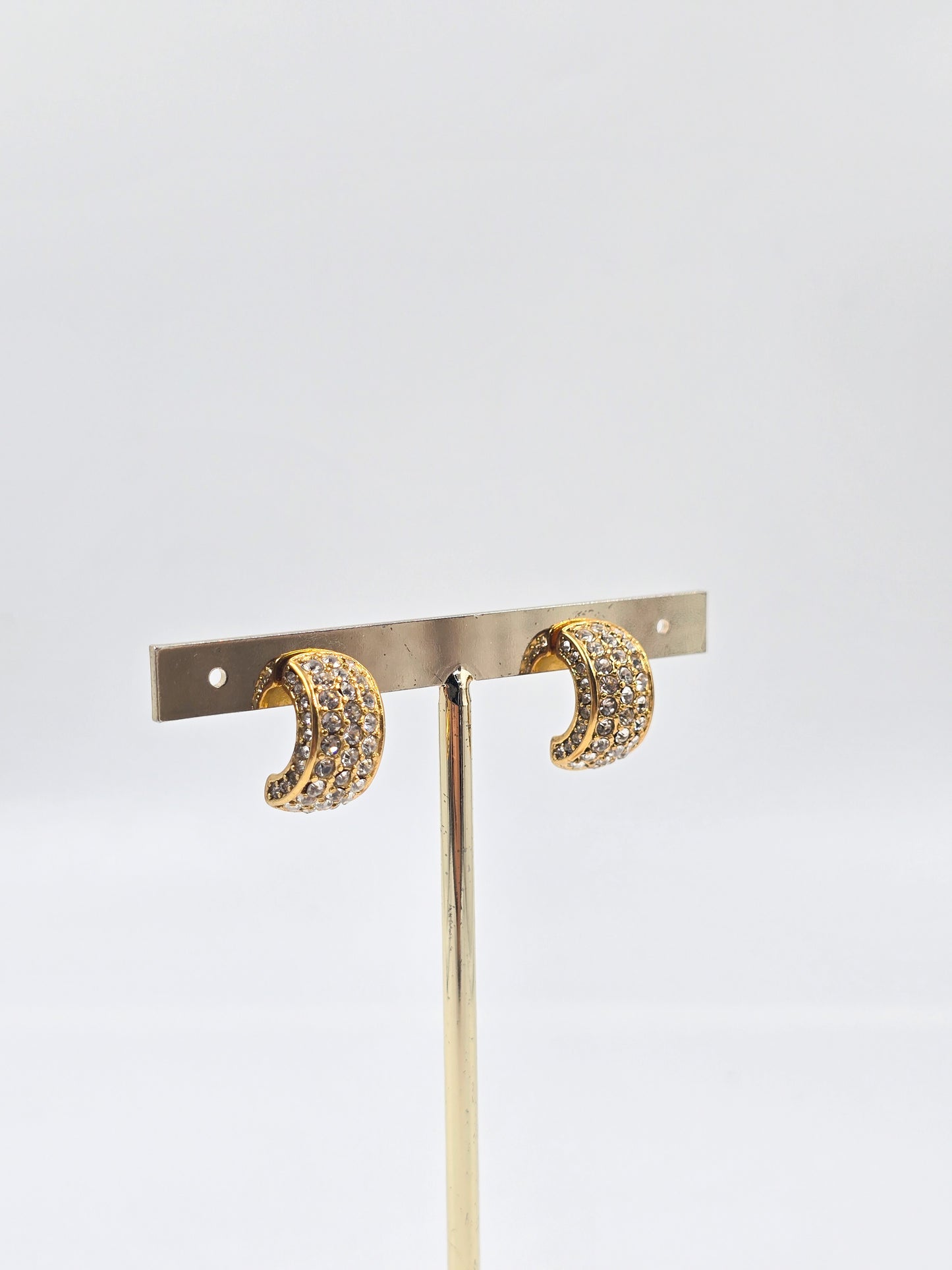 Pavé Huggie Hoop Earring