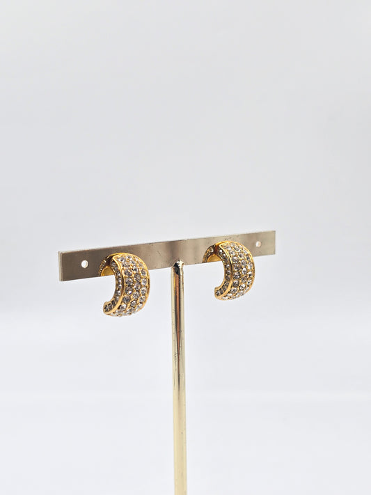 Pavé Huggie Hoop Earring