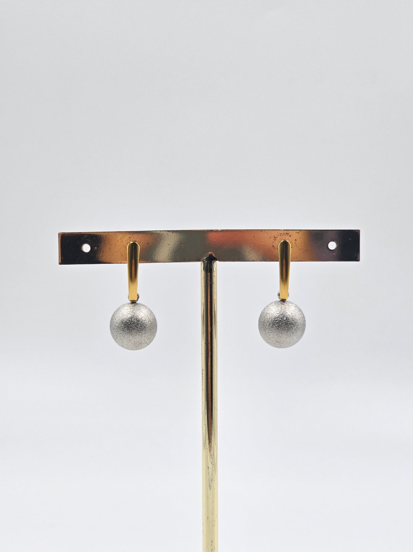 Stainless Steel Silver Dangling Studs