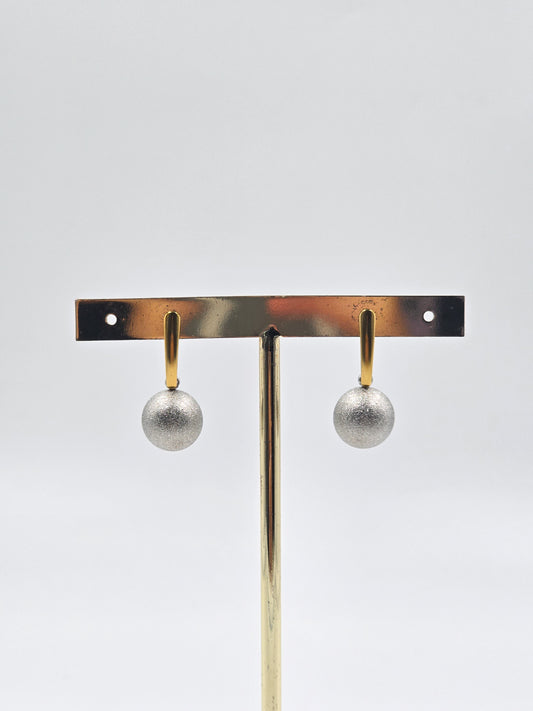 Stainless Steel Silver Dangling Studs